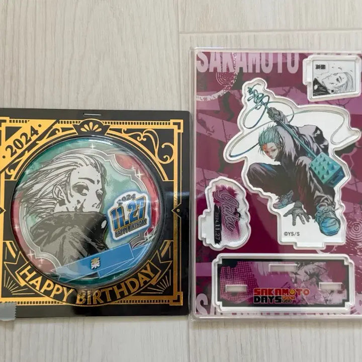 [BUNJANG] Sakamoto Days Gaku 2024 Birthday Diorama &amp; Can Badge / 가쿠 2024 생일 디오라마 캔뱃지 새상품