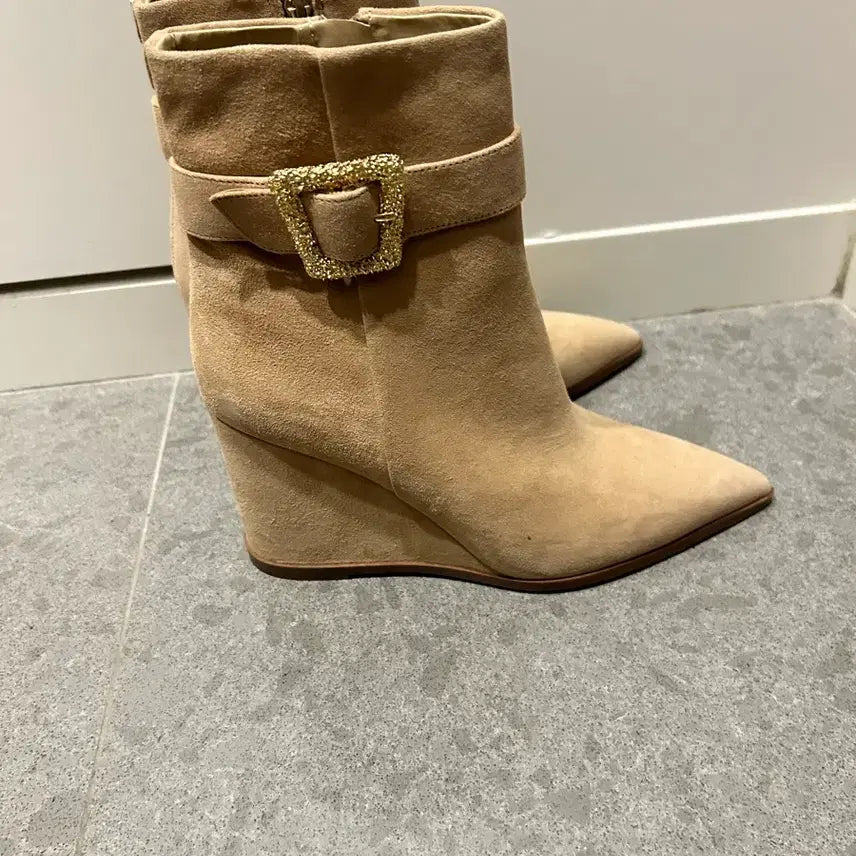 [BUNJANG] Sam Edelman Suede Wedge Heel Boots / 샘에델만 스웨이드 웻지힐 부츠 (8센치/ 245)