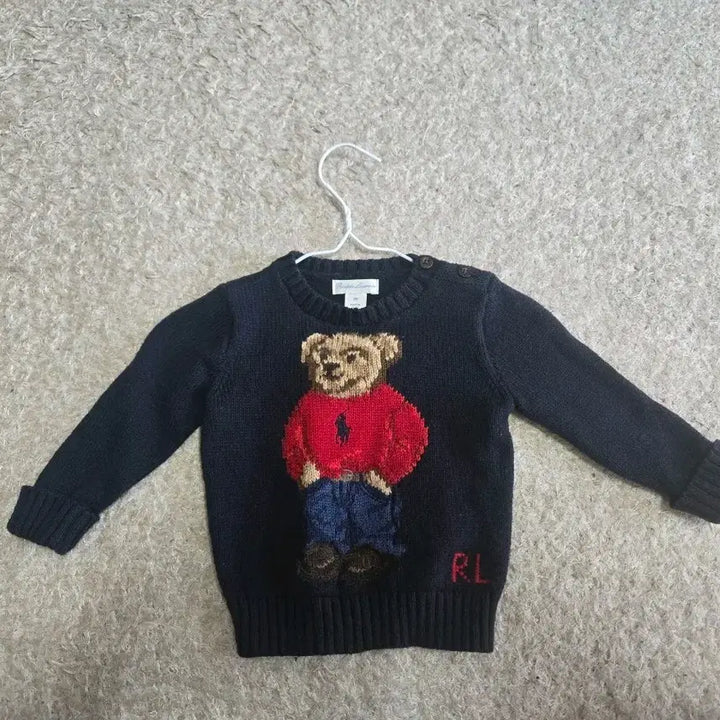 [BUNJANG] Polo 9-Month Bear Knit / 키즈공용9개월 폴로 곰돌이 니트