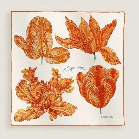 [BUNJANG] Hermes Tulip Scarf 45 (Sealed) / 에르메스 튤립 스카프 45 선물용 미개봉