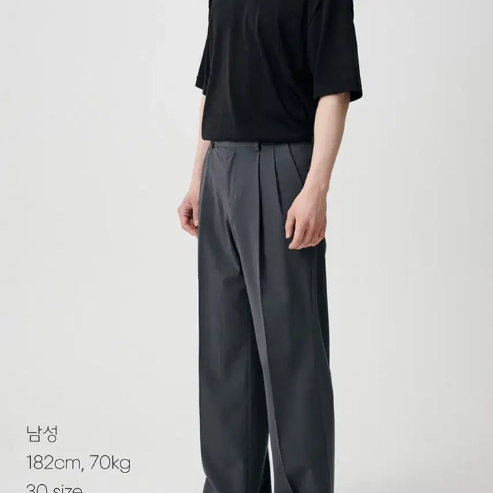 [BUNJANG] Cool Standard Real Wide Hidden Banding Slacks Gray 28 / [쿨탠다드] 리얼 와이드 히든 밴딩 슬랙스 [그레이] 28