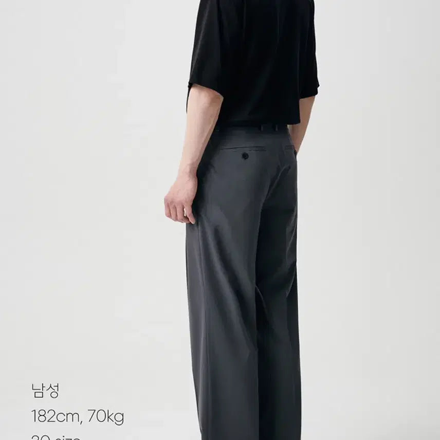 [BUNJANG] Cool Standard Real Wide Hidden Banding Slacks Gray 28 / [쿨탠다드] 리얼 와이드 히든 밴딩 슬랙스 [그레이] 28