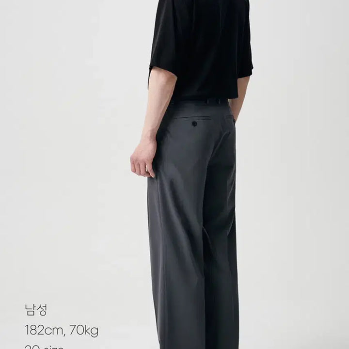 [BUNJANG] Cool Standard Real Wide Hidden Banding Slacks Gray 28 / [쿨탠다드] 리얼 와이드 히든 밴딩 슬랙스 [그레이] 28