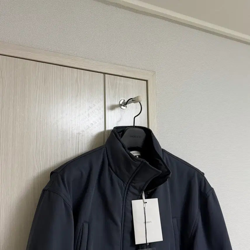 [BUNJANG] AMOMENTO Dark Navy Crop Blouson Jacket / 아모멘토 다크네이비 크롭 블루종 점퍼 0사이즈 새상품