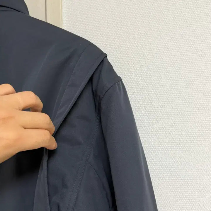 [BUNJANG] AMOMENTO Dark Navy Crop Blouson Jacket / 아모멘토 다크네이비 크롭 블루종 점퍼 0사이즈 새상품