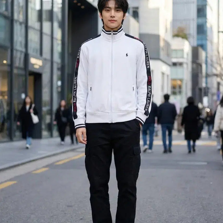 [BUNJANG] Polo Ralph Lauren Logo Tape Track Jacket / 폴로 랄프로렌 로고 테이프 트랙 집업 자켓