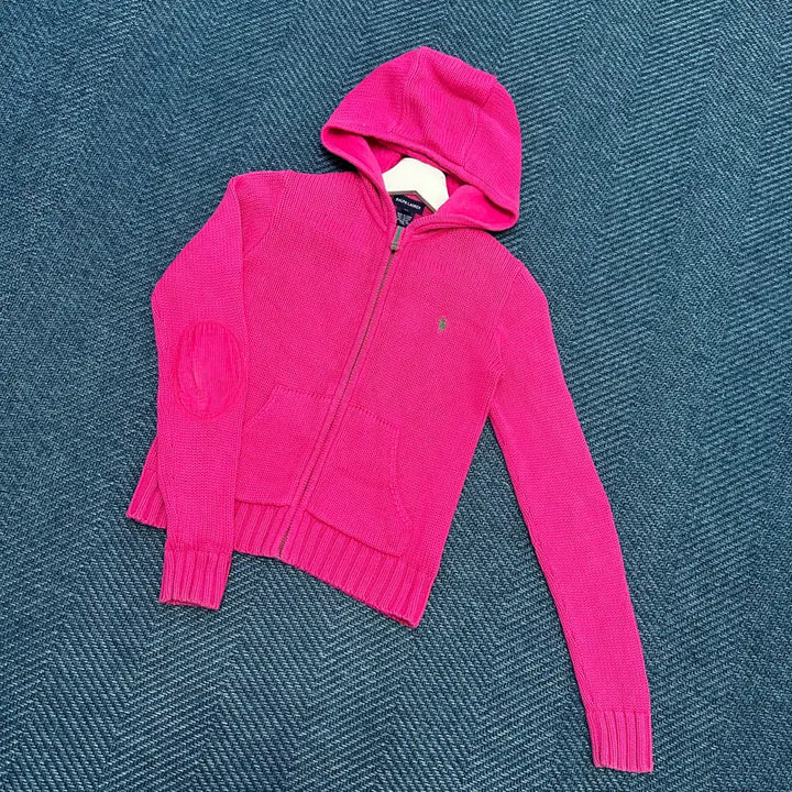 [BUNJANG] Polo Knit Hooded Zip-up XS / [실측여성XS] 폴로 니트 후드집업 만원샵