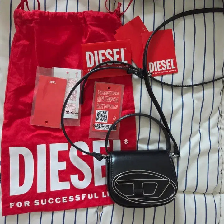 [BUNJANG] Diesel 1DR Mini Shoulder Bag / 디젤 1DR 블랙 미니 숄더백