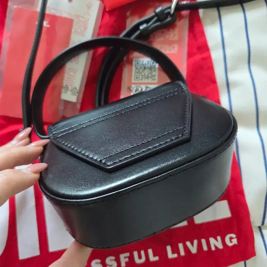 [BUNJANG] Diesel 1DR Mini Shoulder Bag / 디젤 1DR 블랙 미니 숄더백