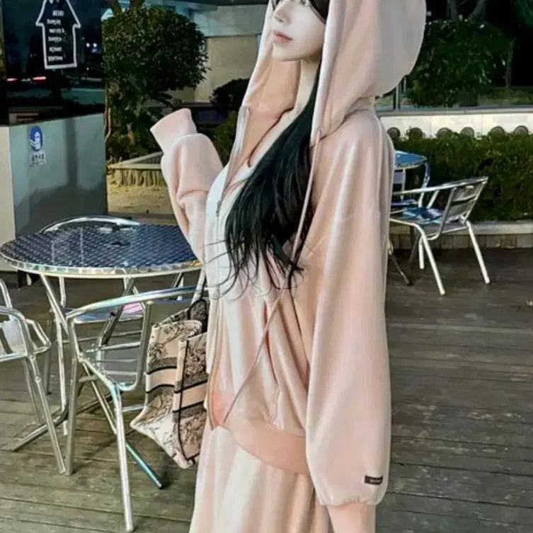 [BUNJANG] May:Yun Unisex Pink Zip-up & Pants Set / 메이윤 양면 극세사 남여공용 집업.바지 세트 팝니다