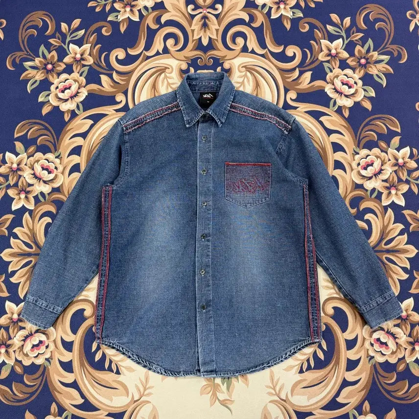 [BUNJANG] MAJAH FLAVAH Denim Shirt / (L)00s 마자 플라자 MAJAH FLAVAH 데님셔츠
