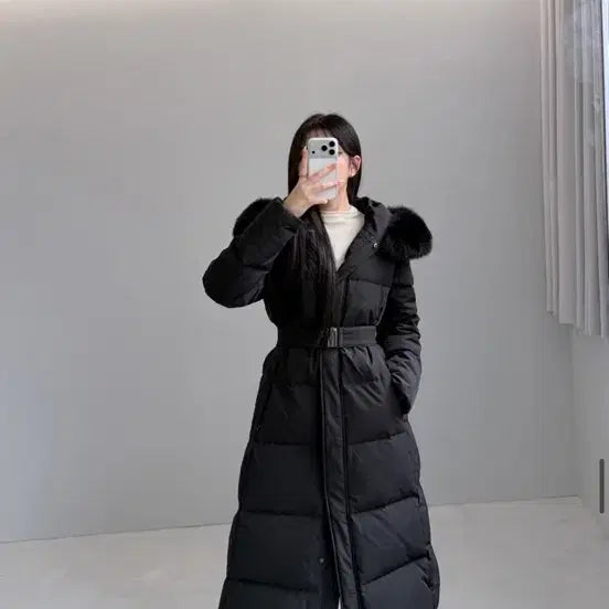 [BUNJANG] Light Me Belle Long Padded Coat Black / (새상품) 라이트미 벨르 롱패딩 블랙