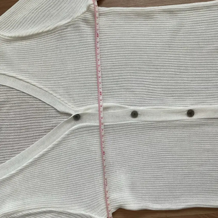 [BUNJANG] White Short Sleeve Cardigan / 화이트 반팔 가디건