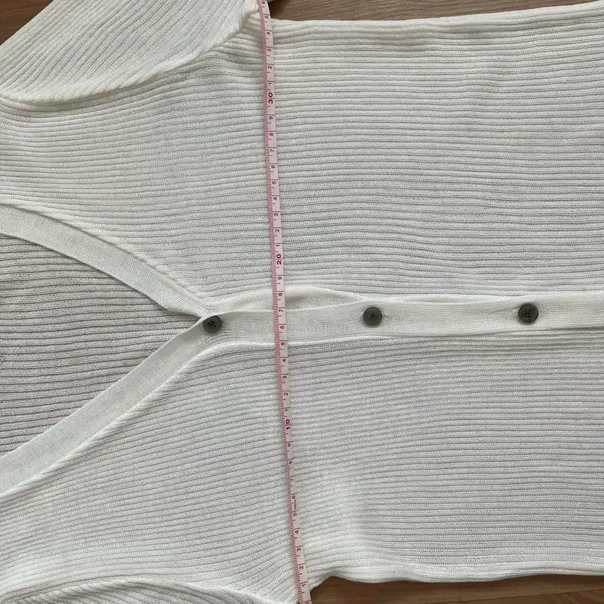 [BUNJANG] White Short Sleeve Cardigan / 화이트 반팔 가디건