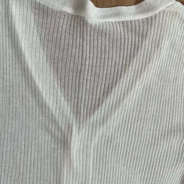 [BUNJANG] White Short Sleeve Cardigan / 화이트 반팔 가디건