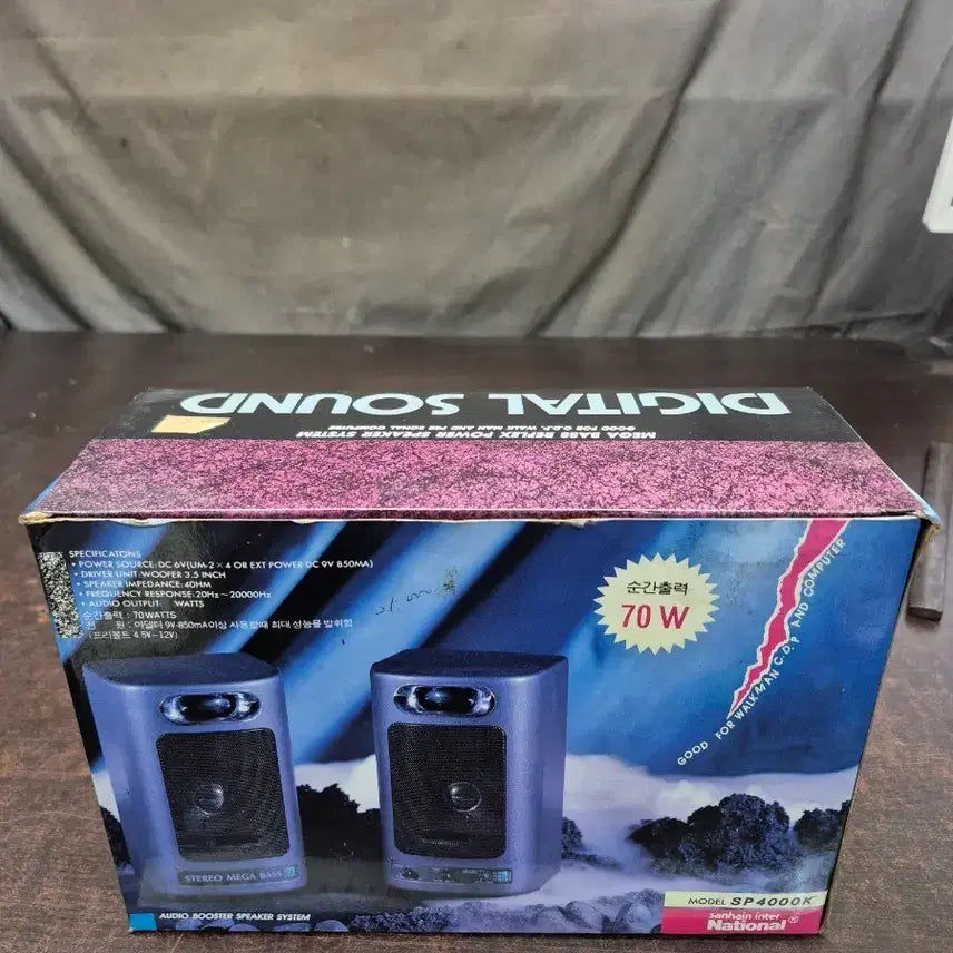 [BUNJANG] National SP4000K Vintage Computer Speakers / 1990년대 컴퓨터용 내쇼날 SP4000K 스피커 빈티지 박스
