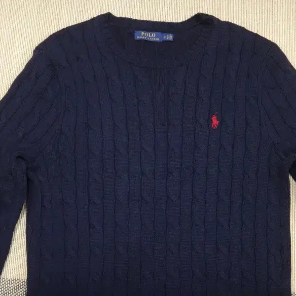 [BUNJANG] Polo Ralph Lauren Cable Knit Sweater / (M) 폴로랄프로렌 꽈배기 케이블 라운드넥 니트