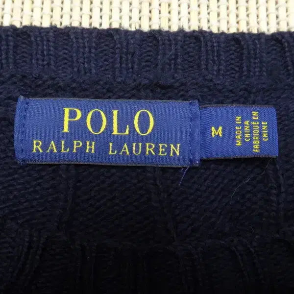 [BUNJANG] Polo Ralph Lauren Cable Knit Sweater / (M) 폴로랄프로렌 꽈배기 케이블 라운드넥 니트