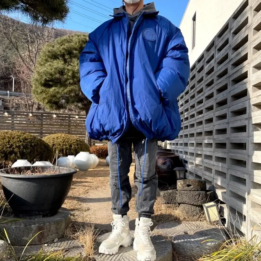 [BUNJANG] Junji Collection Reversible Padded Jacket / 준지 컬렉션 189만 블루 리버시블 패딩