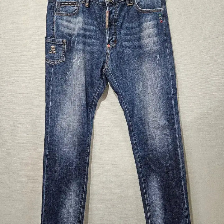 [BUNJANG] Philipp Plein Denim Jeans / (정품)필립플레인 데님 청바지 스컬 워싱진