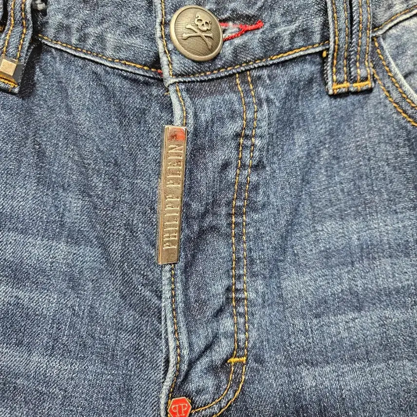 [BUNJANG] Philipp Plein Denim Jeans / (정품)필립플레인 데님 청바지 스컬 워싱진