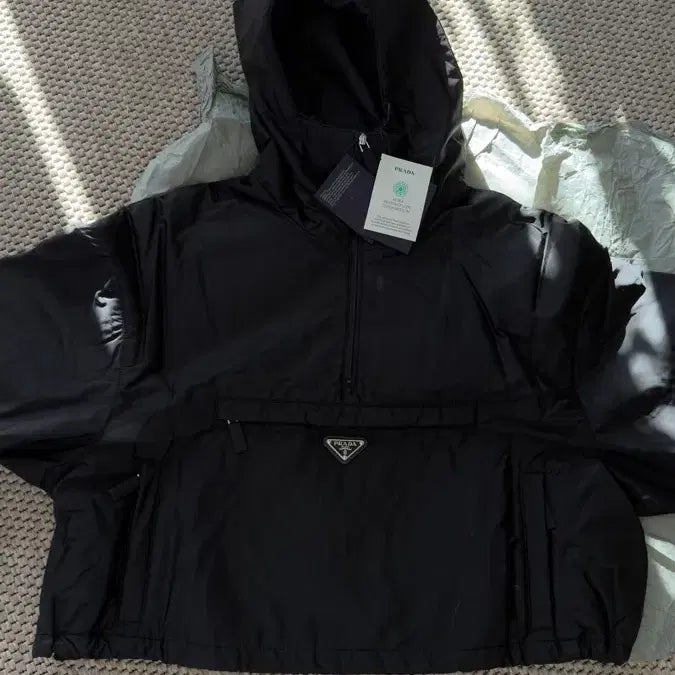 [BUNJANG] Prada Re-Nylon Anorak Jacket Black / (44)프라다 리나일론 아노락 자켓 블랙