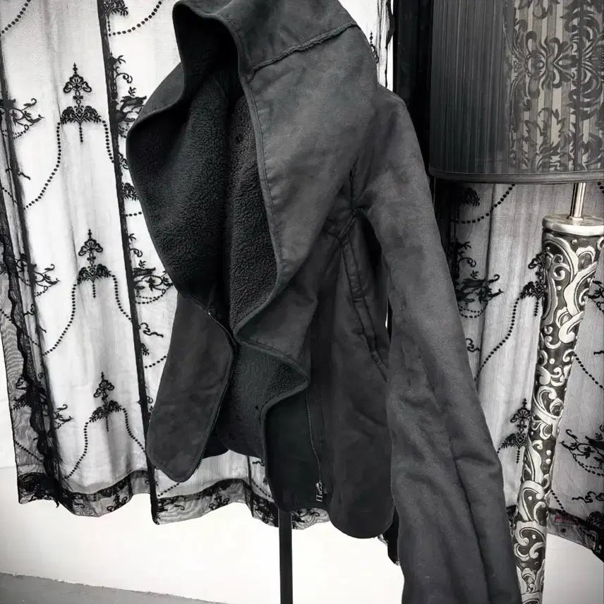 [BUNJANG] Q Vintage Archive Black Mouton Jacket / 큐빈티지 일본빈티지 아카이브 acr 블랙 무스탕 자켓 샵오공이 파우닝