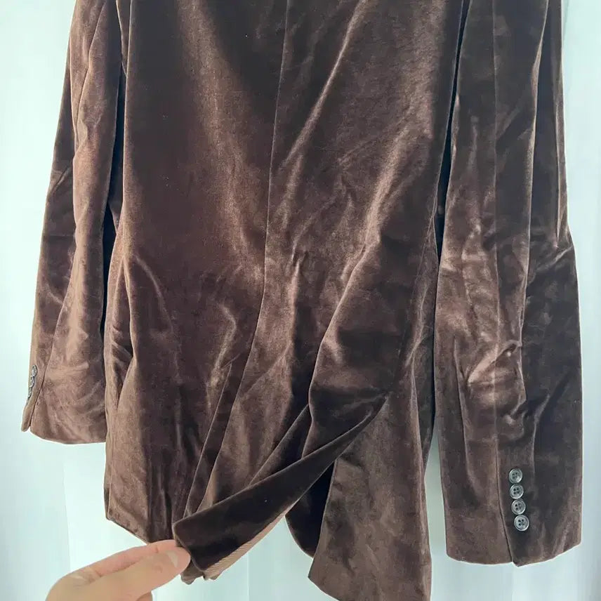 [BUNJANG] Velvet Brown Blazer / (105 size) 벨벳 브라운 블레이져