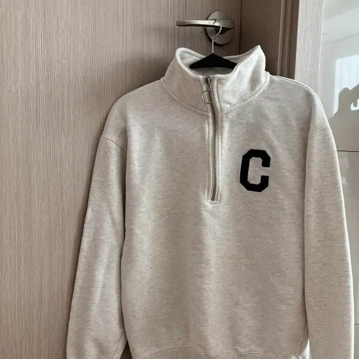 [BUNJANG] Covernat Half Zip-Up Oatmeal M Size / 커버낫 반집업