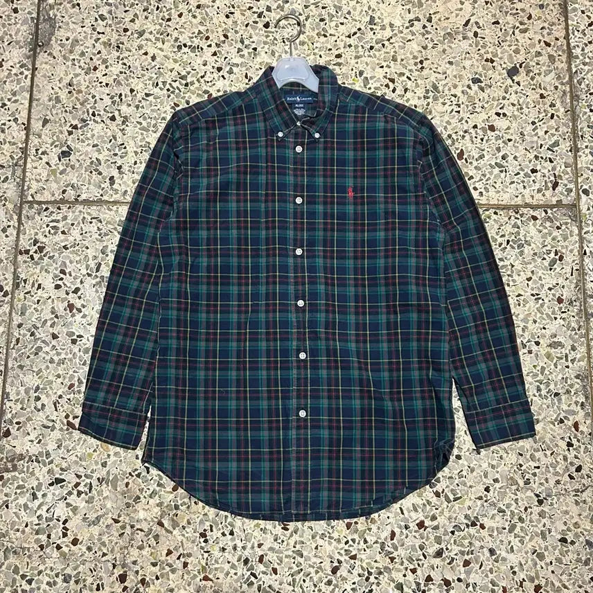 [BUNJANG] Green Checkered Shirt / 폴로 그린 체크셔츠