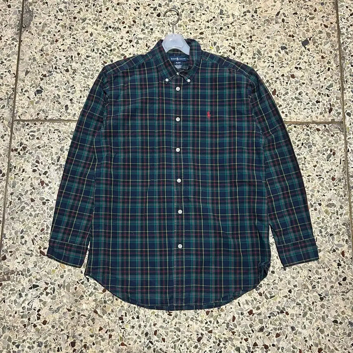 [BUNJANG] Green Checkered Shirt / 폴로 그린 체크셔츠