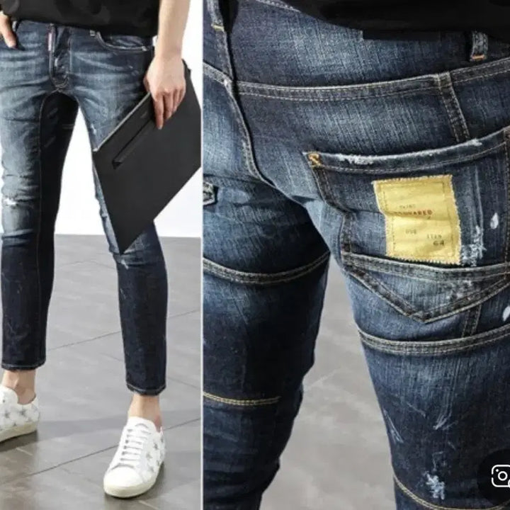 [BUNJANG] Dsquared2 Rookie 8 Slim Biker Jeans / 정품 디스퀘어드 루키8 슬림바이커 46