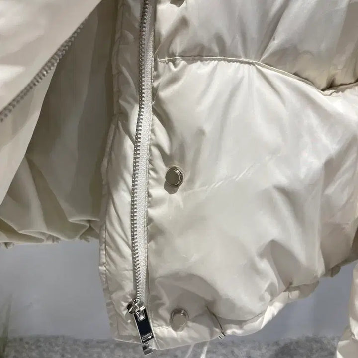 [BUNJANG] Fox Fur Duck Down Short Padded Jacket / 폭스퍼 스트링 덕다운 숏패딩