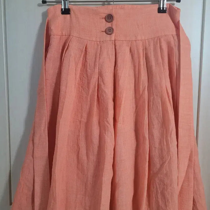 [BUNJANG] LeeSeul Button Waist Skirt Orange / 리슬 버튼 허리치마 오렌지(단종)