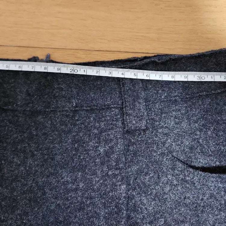 [BUNJANG] mallee Gray Wool Midi Skirt / mallee 말리 그레이 모직 미디 스커트 S(26인치)