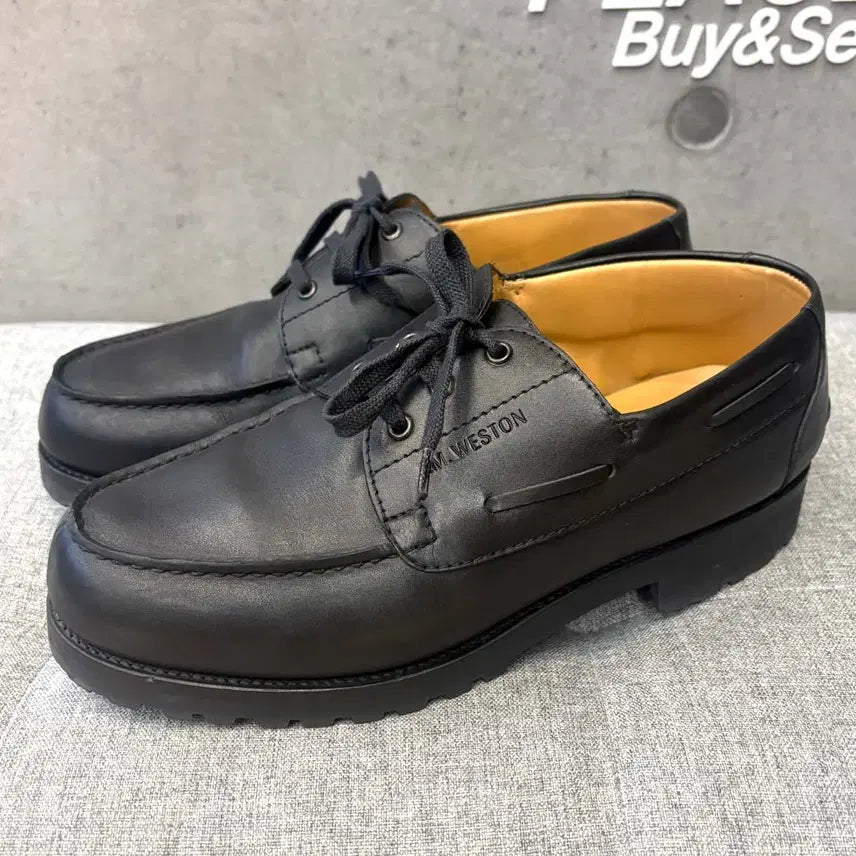 [BUNJANG] JM Weston Deck Derby Shoes Black Size 7 / 제이엠웨스통 JM.weston 덱더비슈즈 블랙 7사이즈-J020402