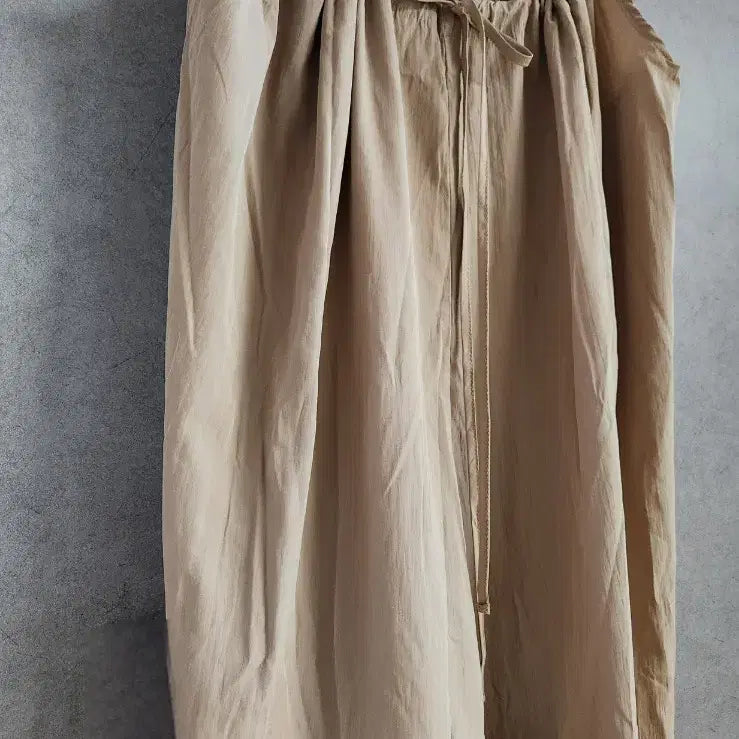 [BUNJANG] Maternity Beige Long Slacks / 임산부 임부복 베이지 끈 롱 슬렉스 F