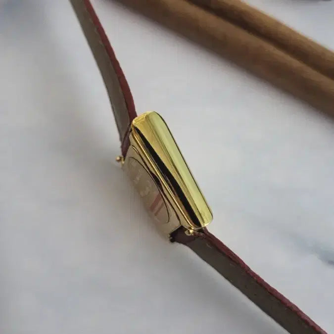 [BUNJANG] Chaumet Arpège Square Quartz Watch (Leather Strap & Buckle Set) / [특가상품]정품 쇼메 아르데코 스퀘어 쿼츠 시계 [정품 가죽줄,버클 3개