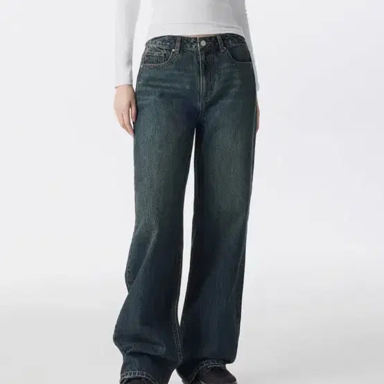 [BUNJANG] Musinsa Wide Denim Pants - Yellow Deep Indigo / 무배 당일발송 한번착용)) 무신사 와이드 데님 팬츠 옐로우 딥 인디고