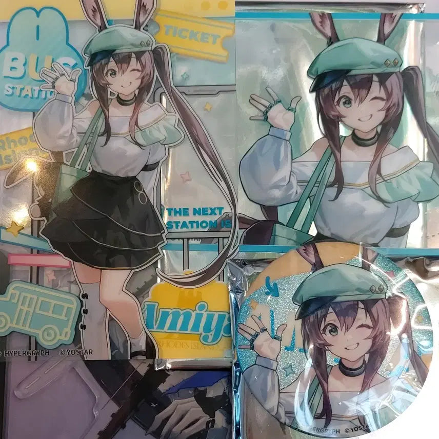 [BUNJANG] Arknights Amiya Photocard and Badge Set / 명일방주 팝업스토어 아미야 포토카드 뱃지 세트