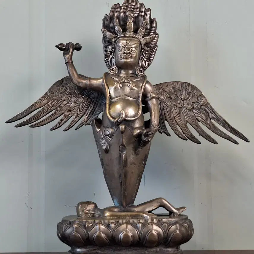 [BUNJANG] Tibetan Buddhist Guardian Deity Bronze Statue / 불교용품 티베트 불상 불교 수호신 백동 사천왕