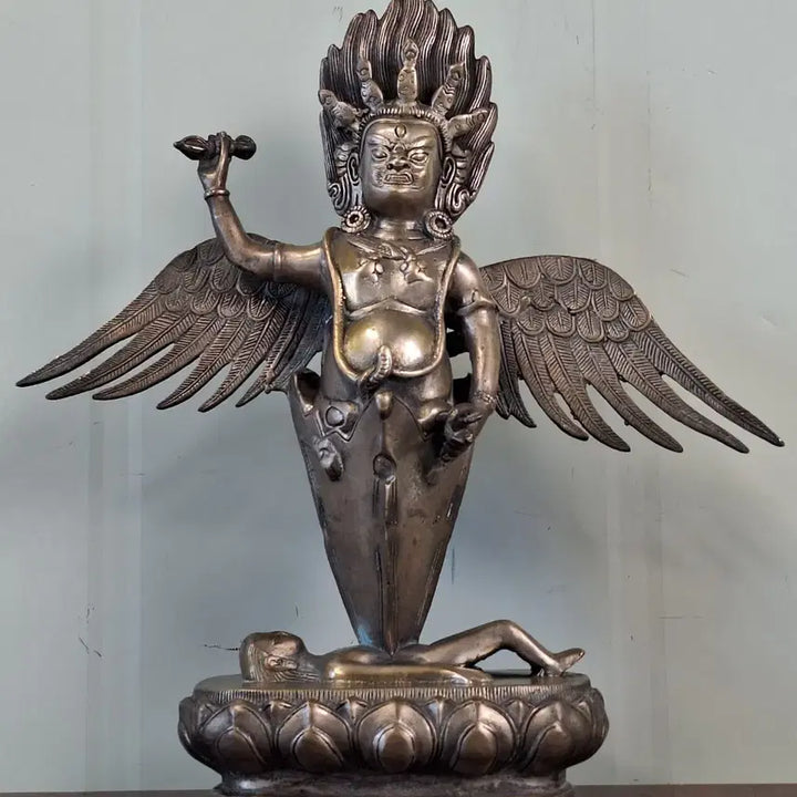 [BUNJANG] Tibetan Buddhist Guardian Deity Bronze Statue / 불교용품 티베트 불상 불교 수호신 백동 사천왕