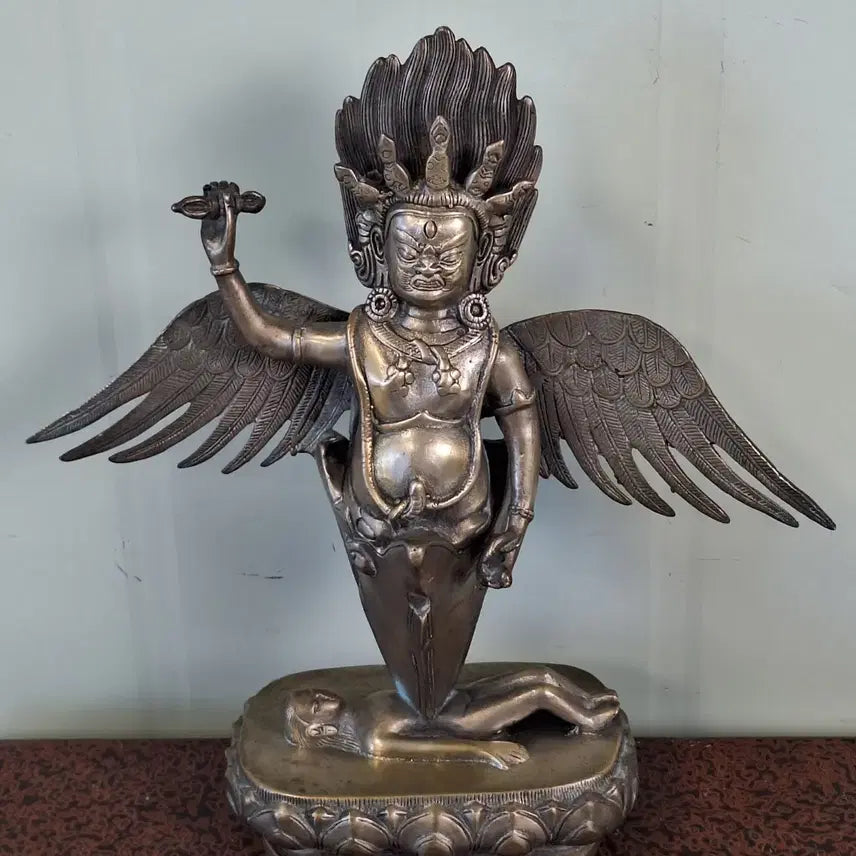 [BUNJANG] Tibetan Buddhist Guardian Deity Bronze Statue / 불교용품 티베트 불상 불교 수호신 백동 사천왕
