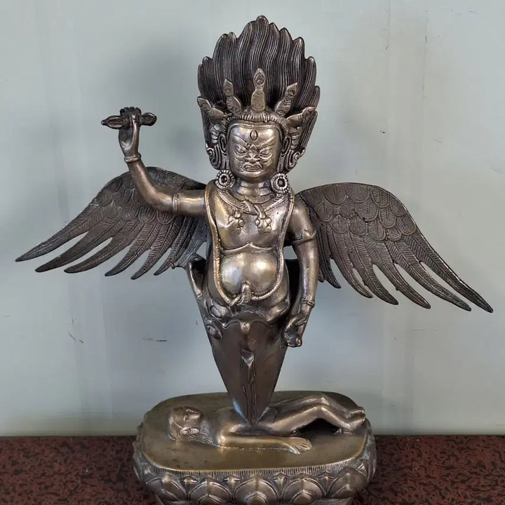 [BUNJANG] Tibetan Buddhist Guardian Deity Bronze Statue / 불교용품 티베트 불상 불교 수호신 백동 사천왕
