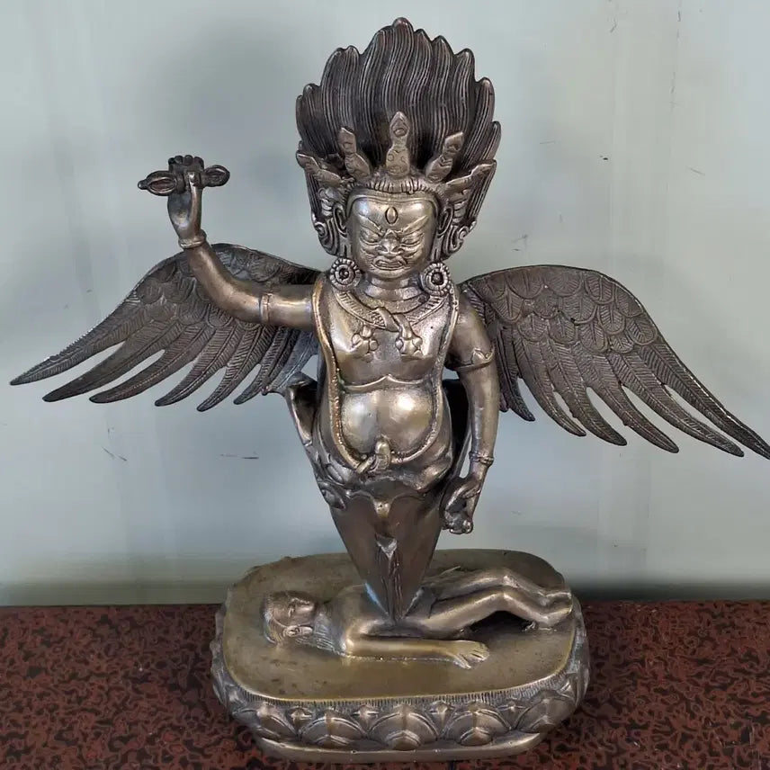 [BUNJANG] Tibetan Buddhist Guardian Deity Bronze Statue / 불교용품 티베트 불상 불교 수호신 백동 사천왕