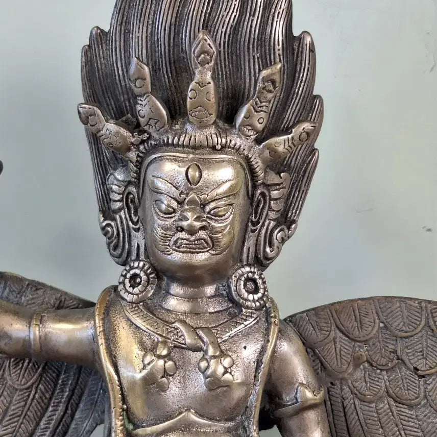 [BUNJANG] Tibetan Buddhist Guardian Deity Bronze Statue / 불교용품 티베트 불상 불교 수호신 백동 사천왕