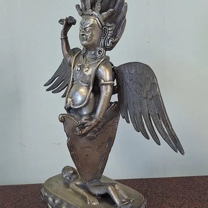 [BUNJANG] Tibetan Buddhist Guardian Deity Bronze Statue / 불교용품 티베트 불상 불교 수호신 백동 사천왕
