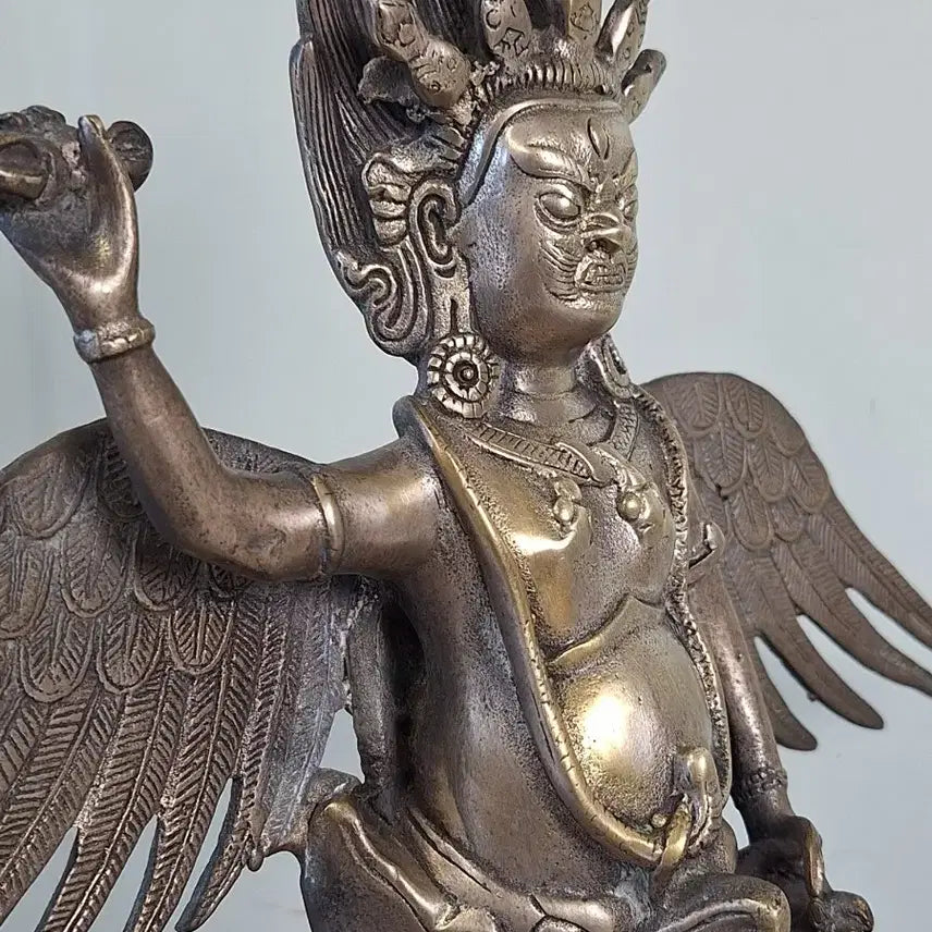 [BUNJANG] Tibetan Buddhist Guardian Deity Bronze Statue / 불교용품 티베트 불상 불교 수호신 백동 사천왕