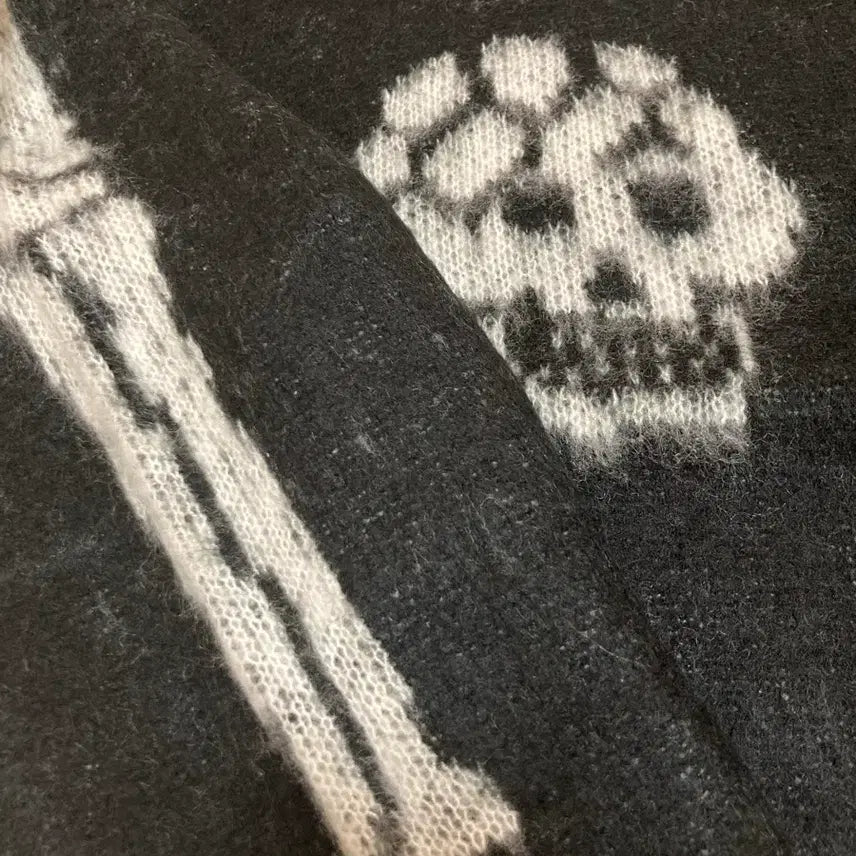 [BUNJANG] Beams Skull Shaggy Cardigan M / 새상품) 빔즈 스컬 샤기 가디건 M