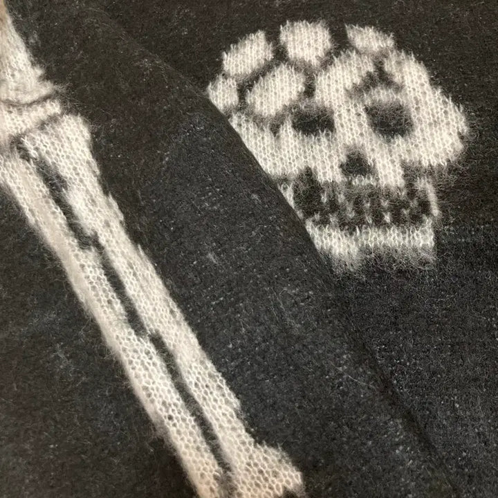 [BUNJANG] Beams Skull Shaggy Cardigan M / 새상품) 빔즈 스컬 샤기 가디건 M